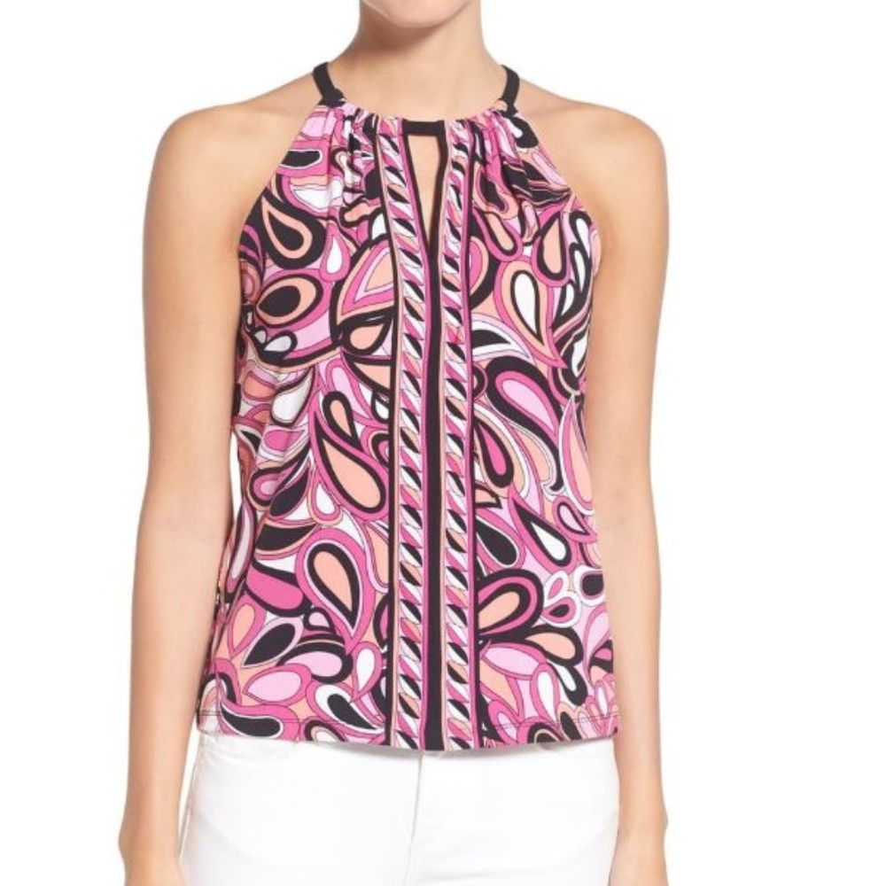Michael Kors ~ Calabasas Print Halter Style Top